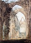 Famous Abbey Paintings - Interior of Tintern Abbey looking toward the West Window